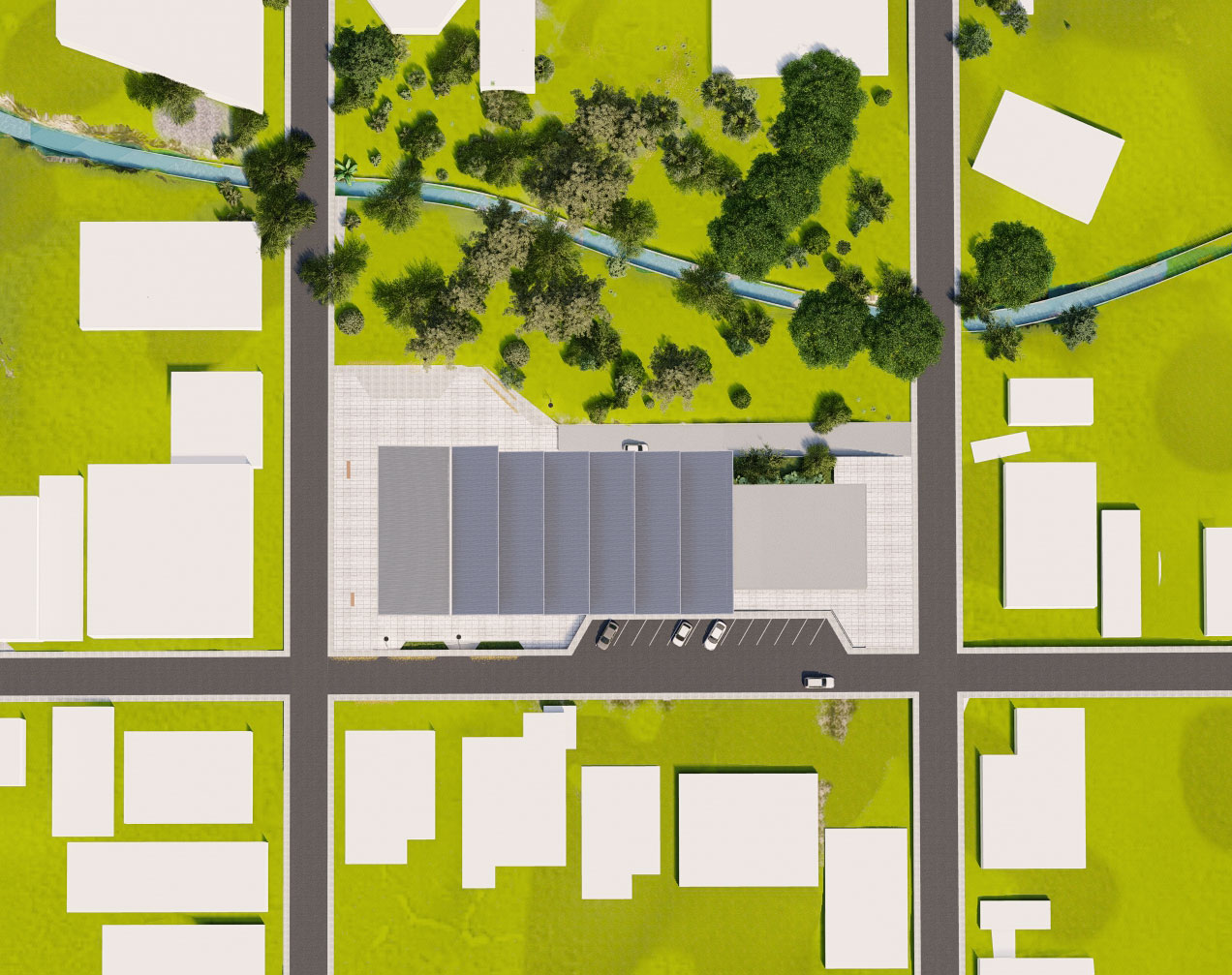 Proyecto de graduación escuela de arquitectura render costa rica diseño itskatzu planta